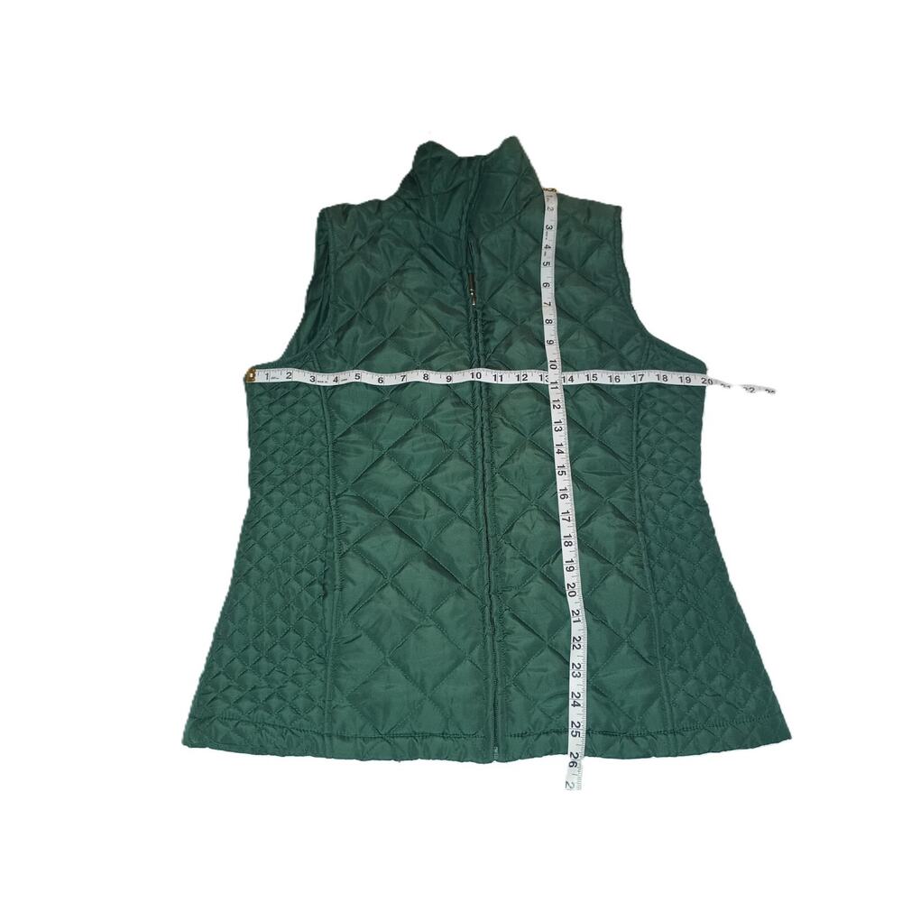 Keren Hart Women's Quilted Puffer Vest Full Zip Outdoor Green Size Small W001 - Picture 7 of 7
